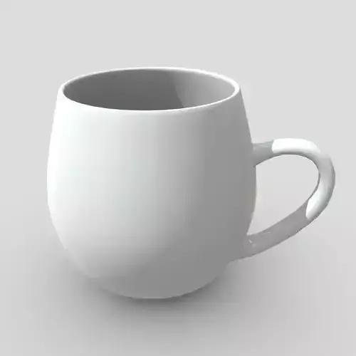 Mug 4 coffee cup Low-poly 3D model