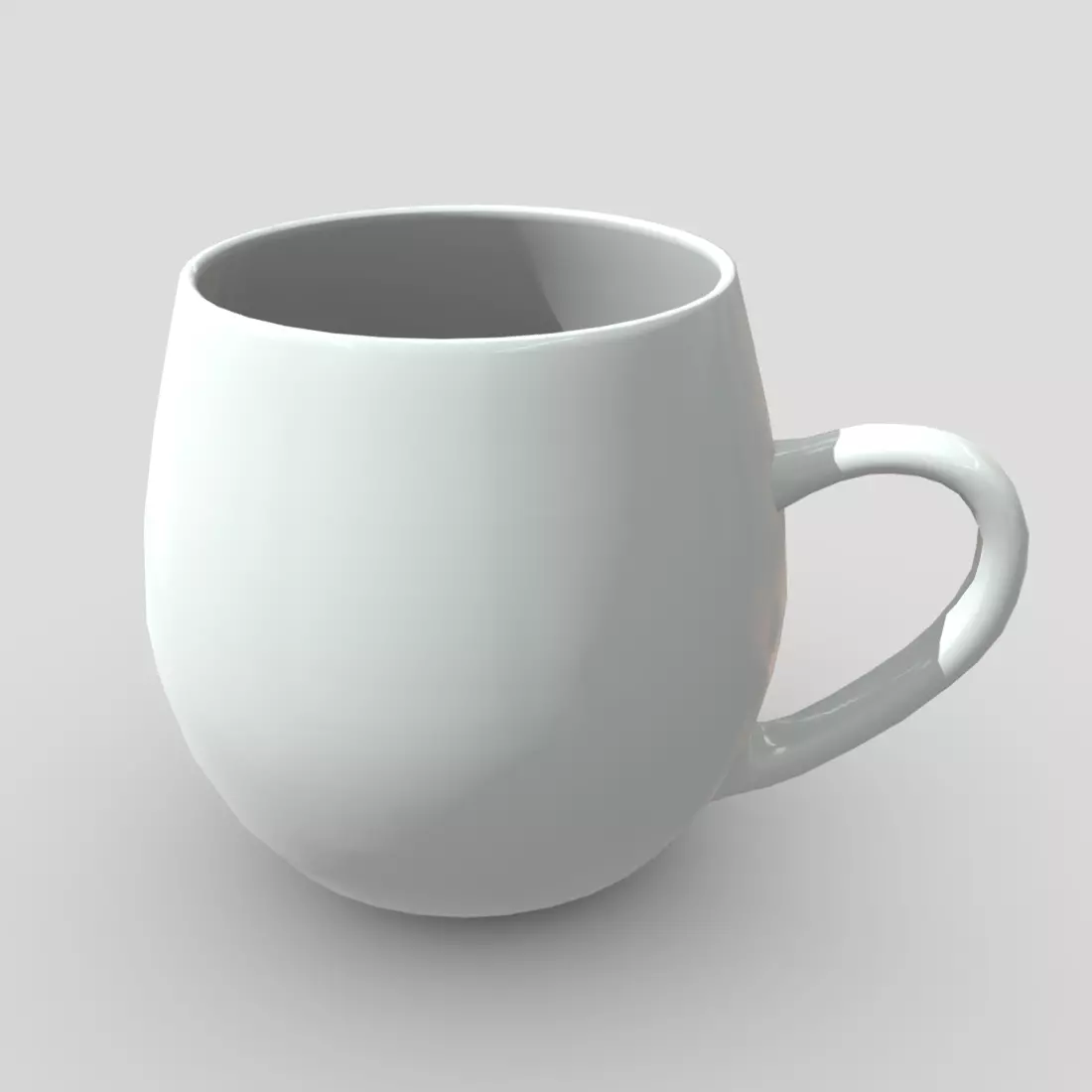 Mug 4 coffee cup Low-poly 3D model_0