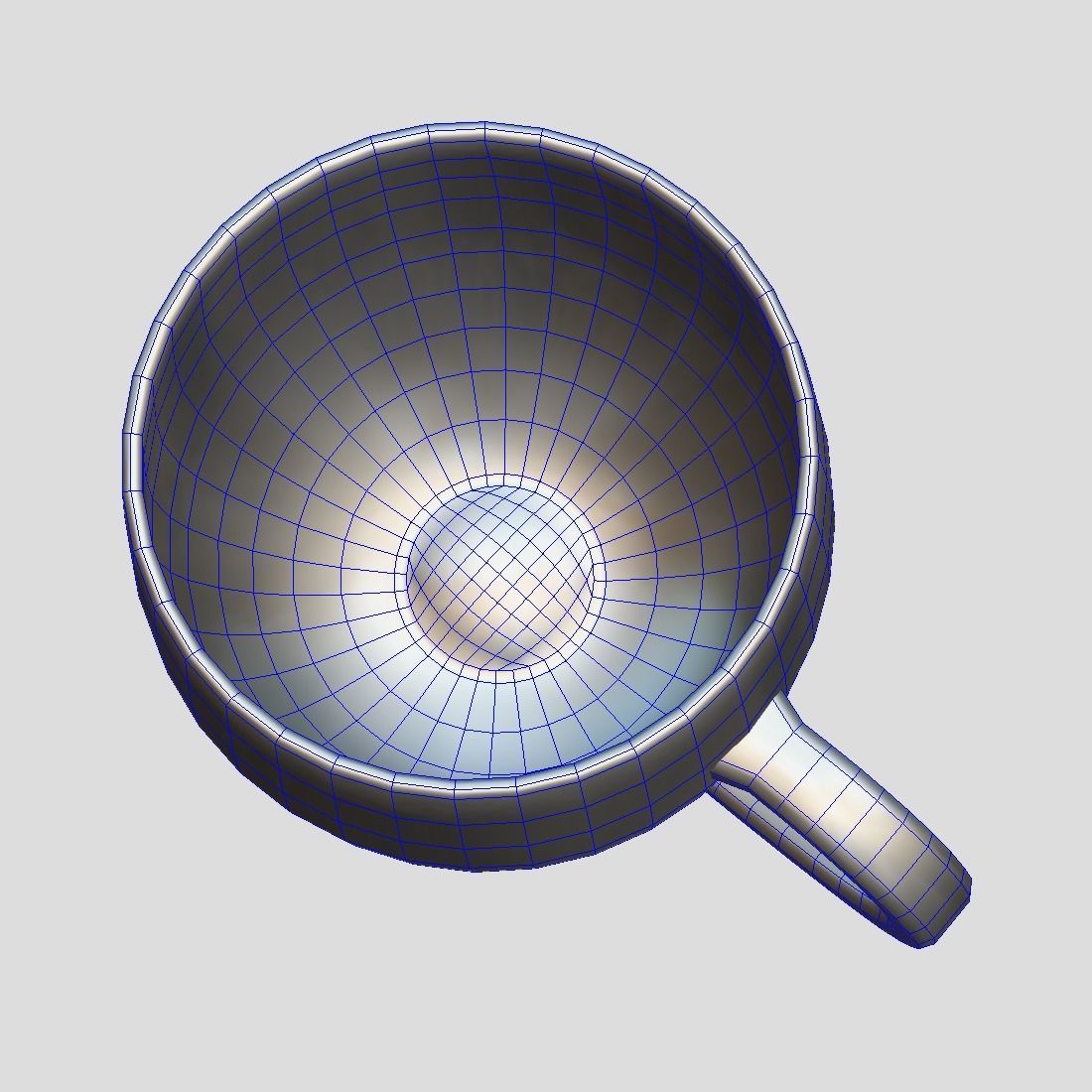 Mug 4 coffee cup Low-poly 3D model_7