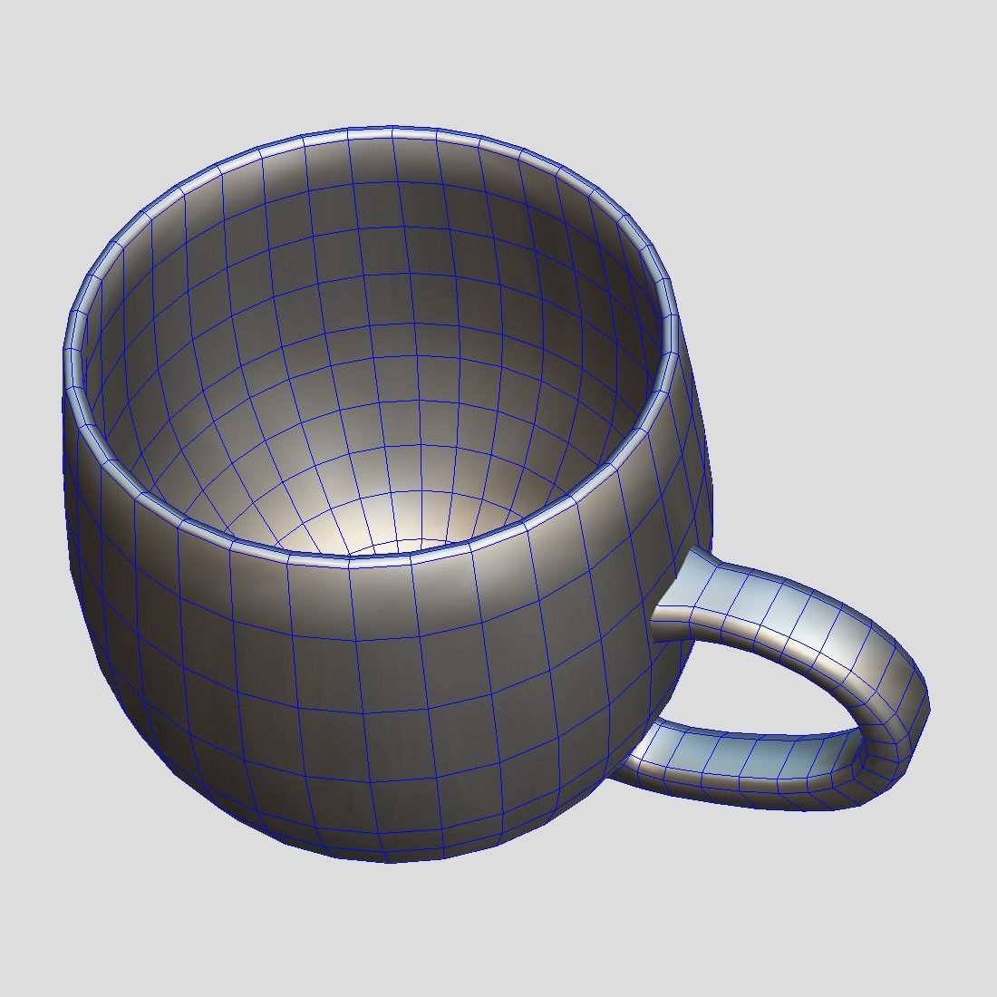 Mug 4 coffee cup Low-poly 3D model_5