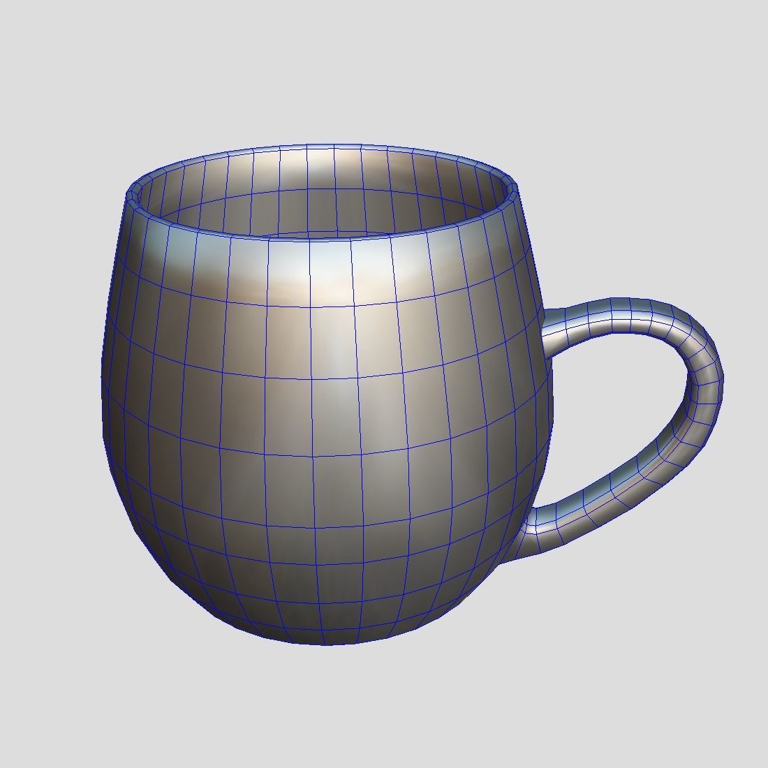 Mug 4 coffee cup Low-poly 3D model_1