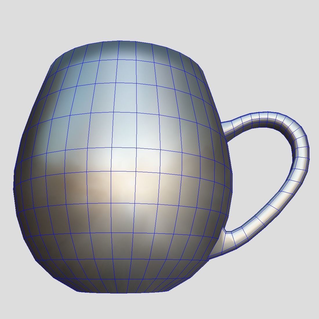 Mug 4 coffee cup Low-poly 3D model_11