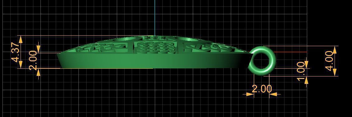 Celtic Cross Pendant 3D print model_4