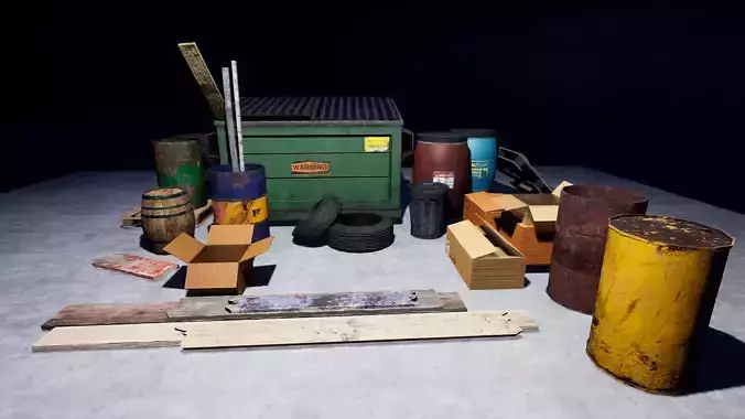 Garbage Dumpster  Low-poly 3D model