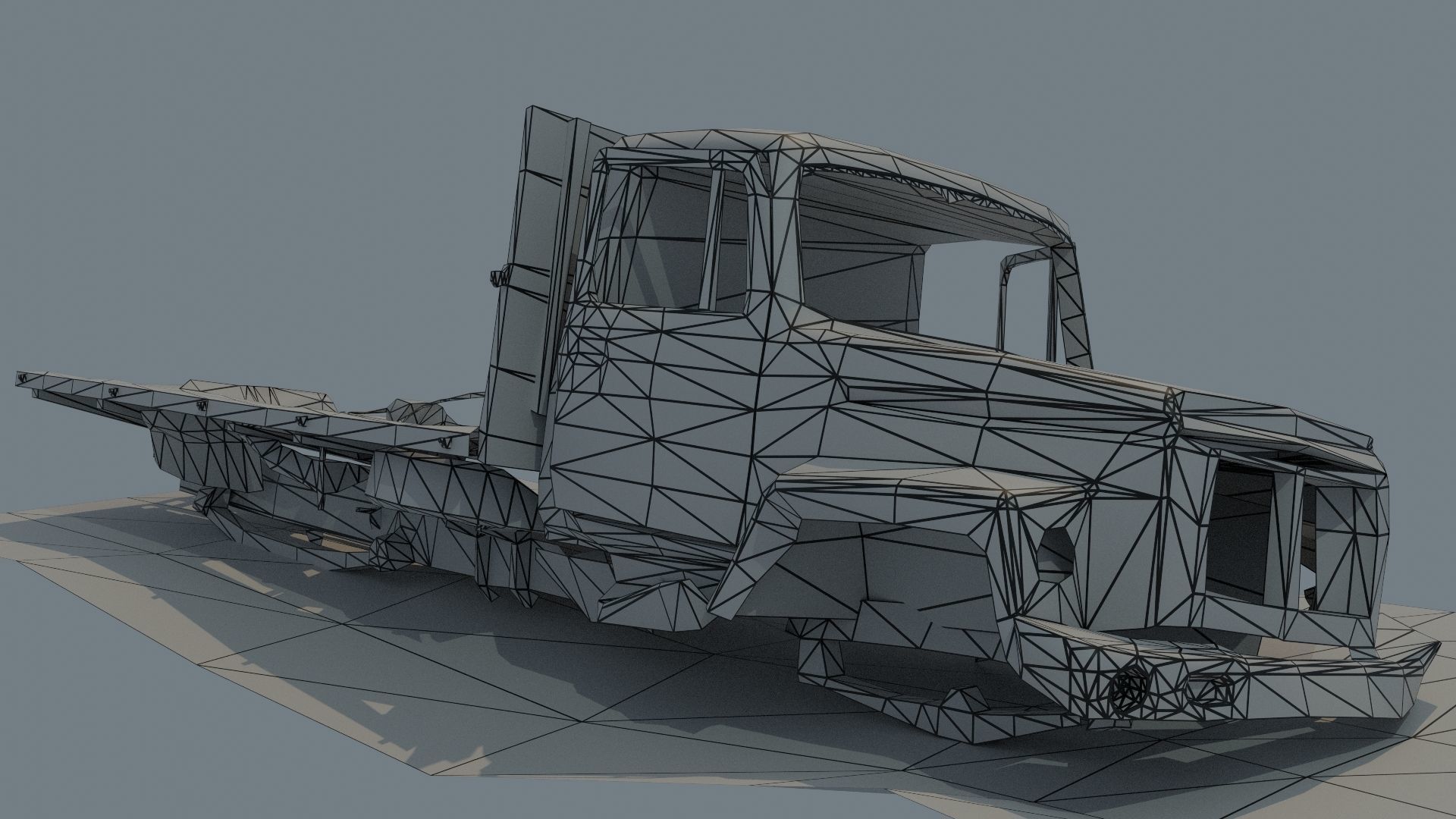 GAZ 3307 Low-poly 3D model_6