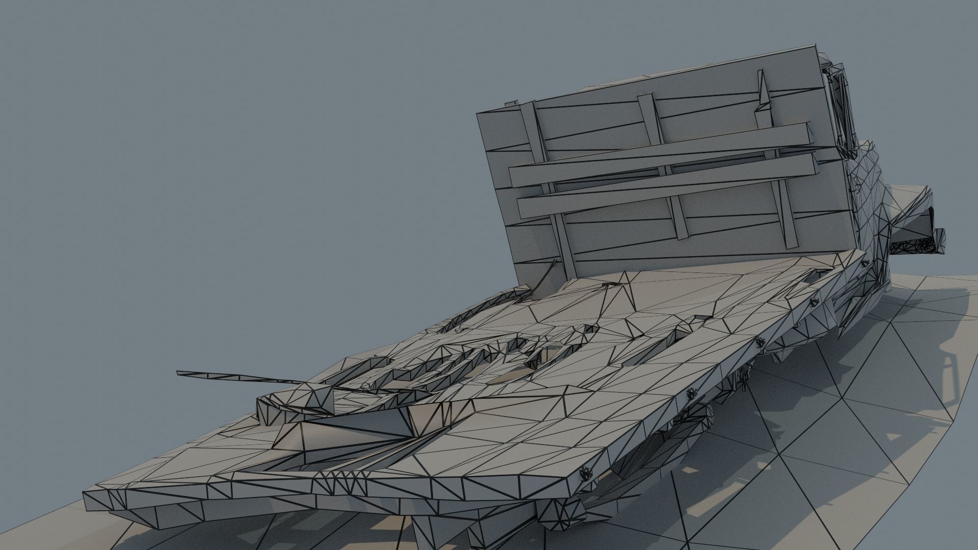 GAZ 3307 Low-poly 3D model_7