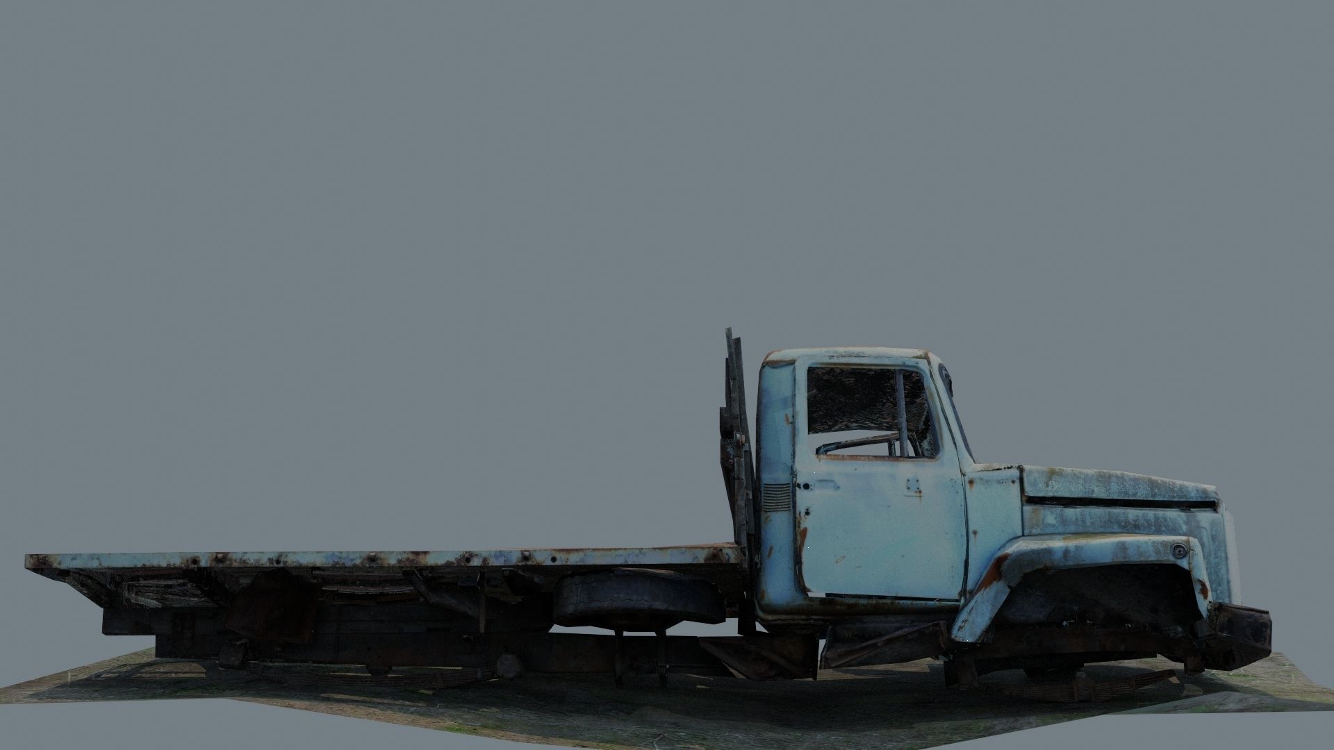 GAZ 3307 Low-poly 3D model_4