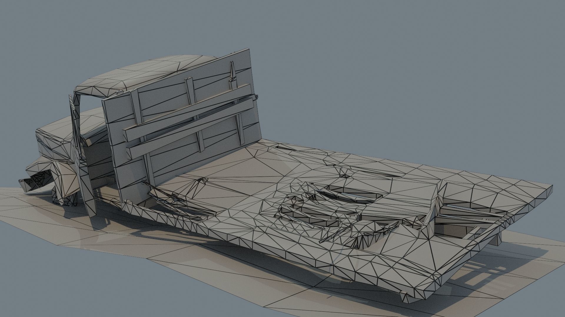 GAZ 3307 Low-poly 3D model_8