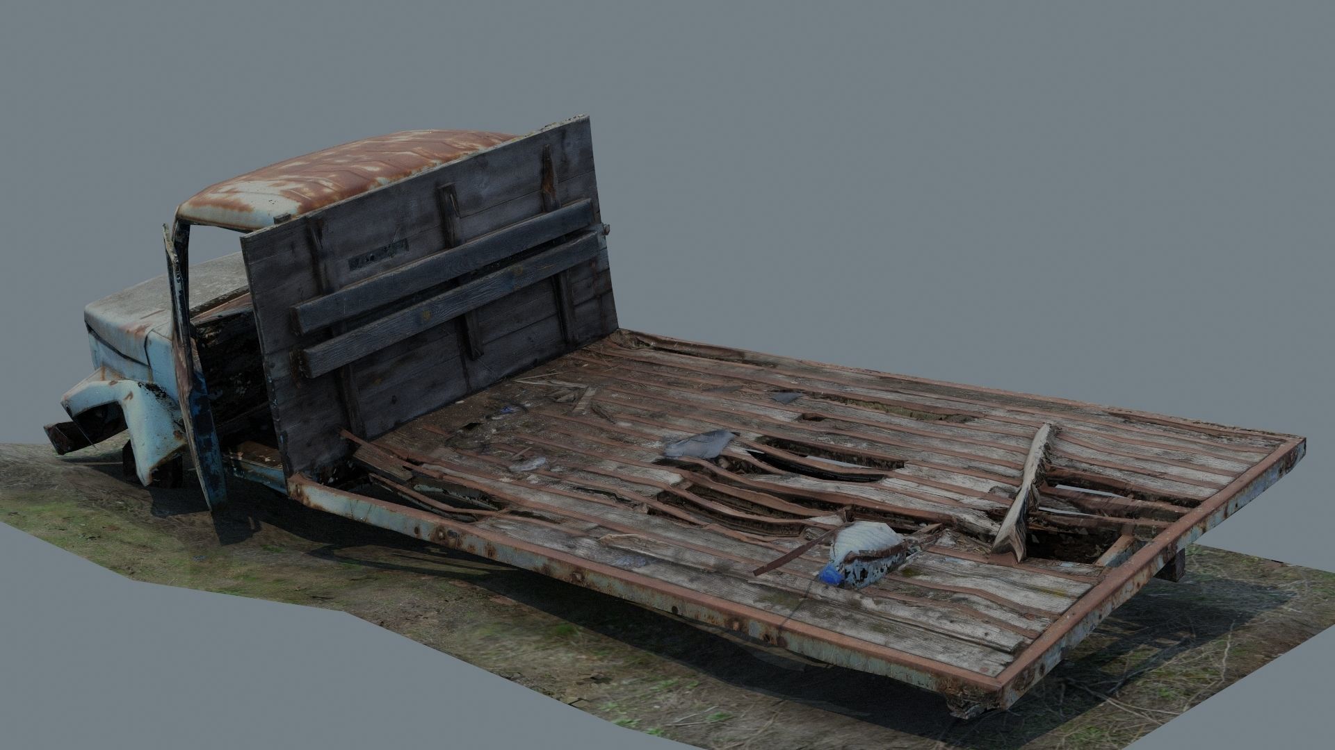 GAZ 3307 Low-poly 3D model_3