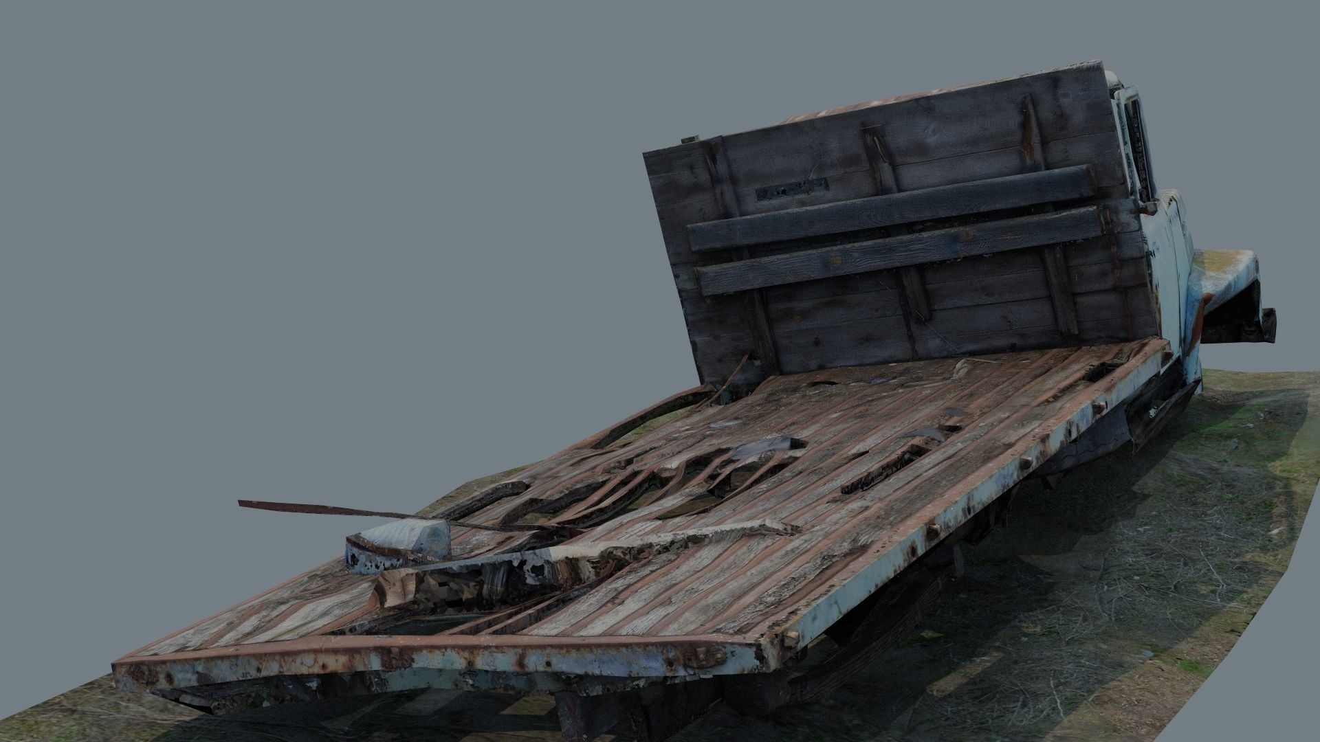 GAZ 3307 Low-poly 3D model_2