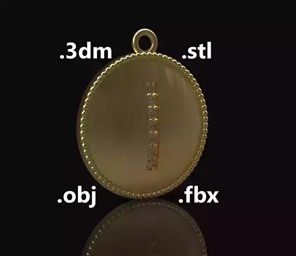 Model 174 Alphabets Necklace  The Letter I Necklace Camber 3D print model