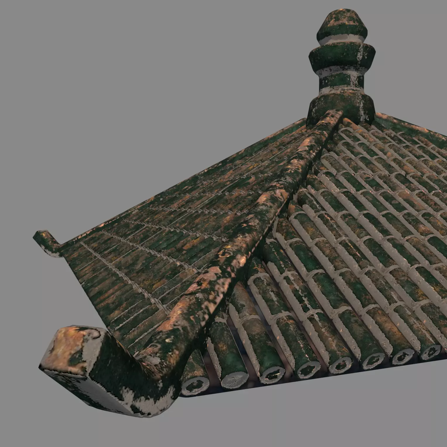 Japan Chinese roof 3D model_0
