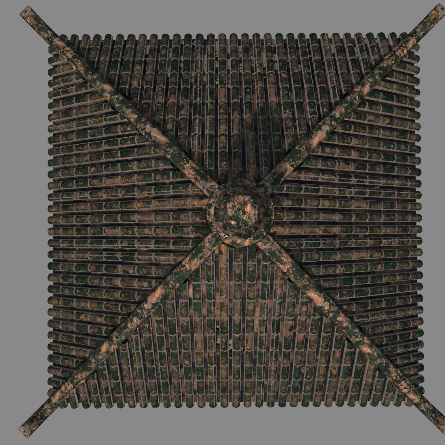 Japan Chinese roof 3D model_4