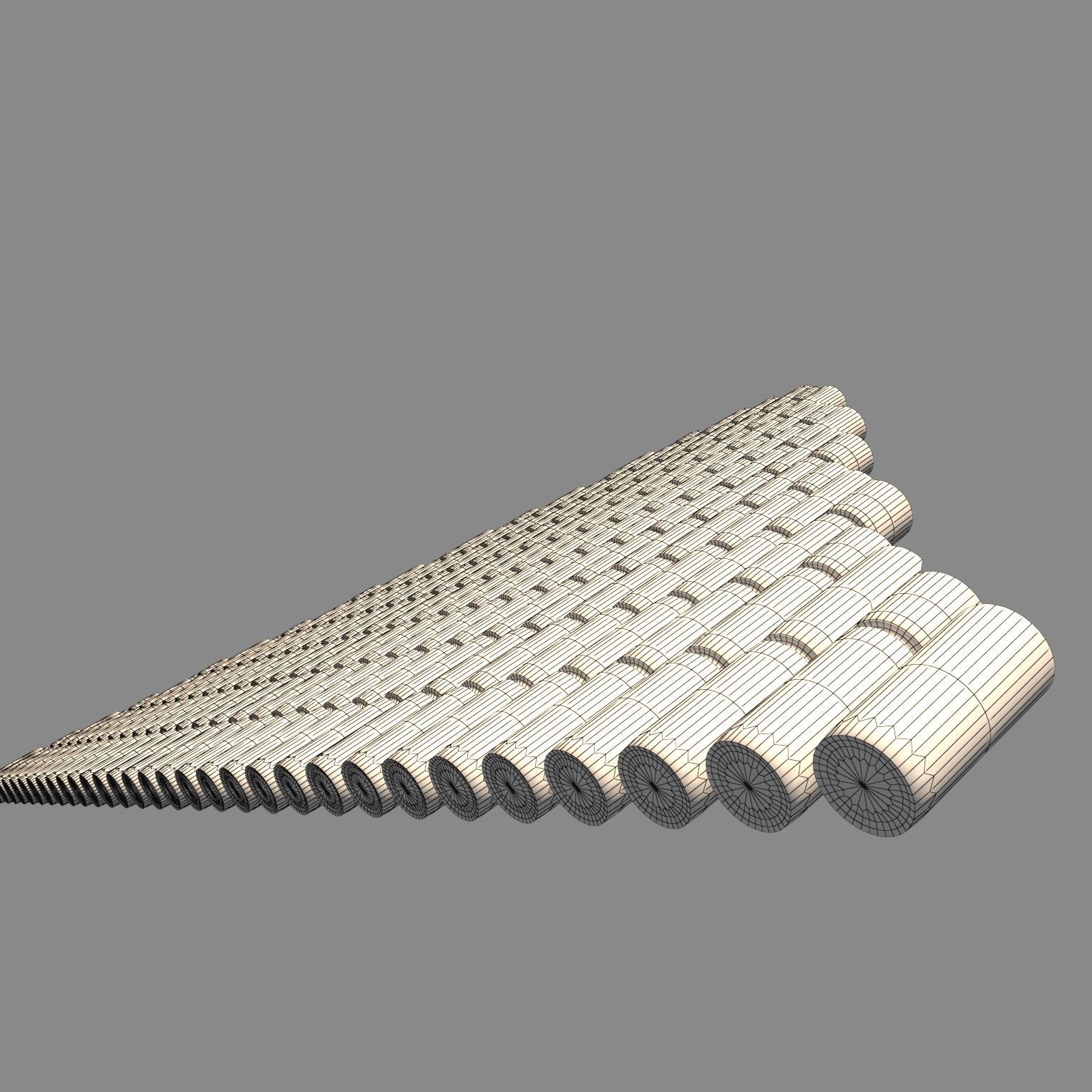 Japan Chinese roof 3D model_7