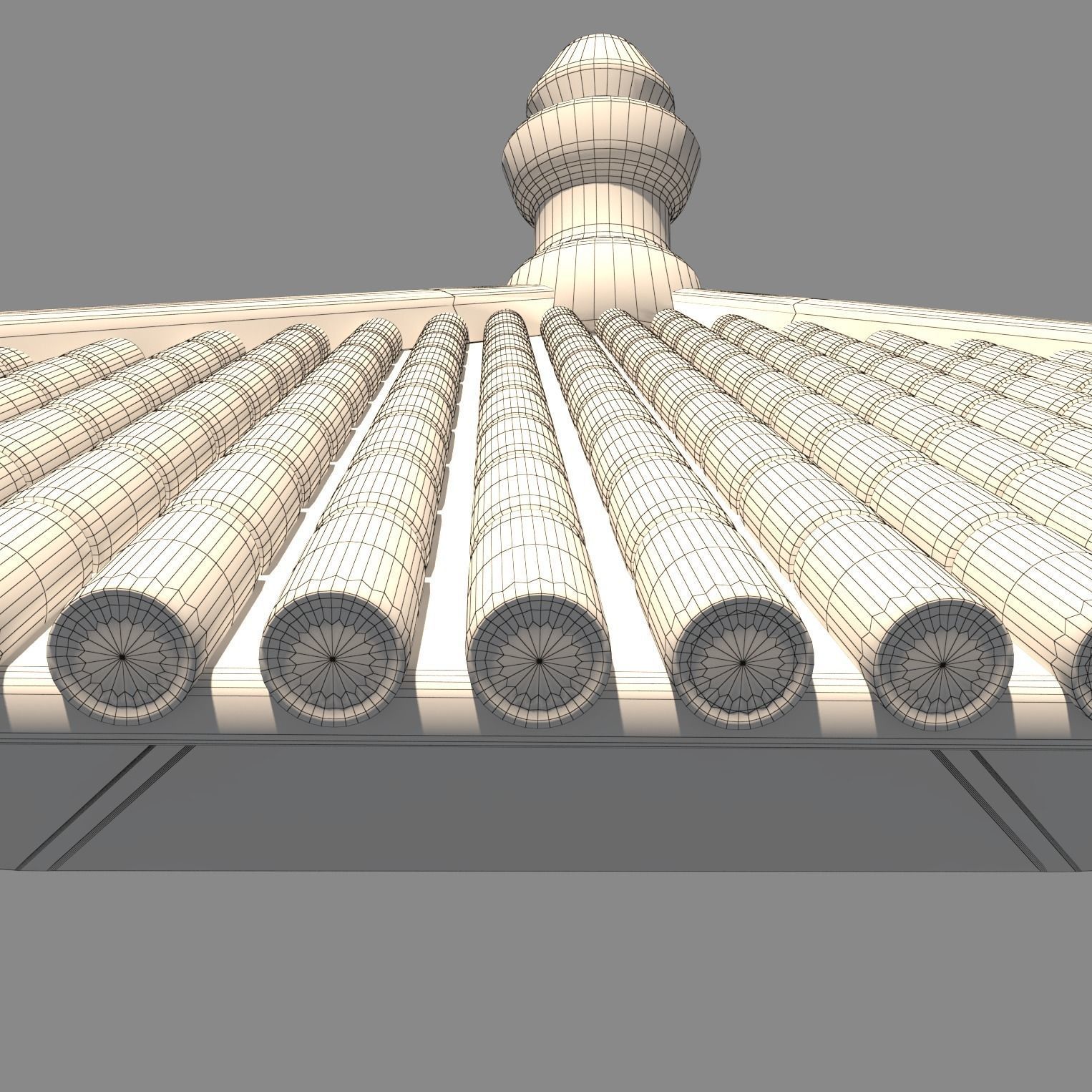 Japan Chinese roof 3D model_3