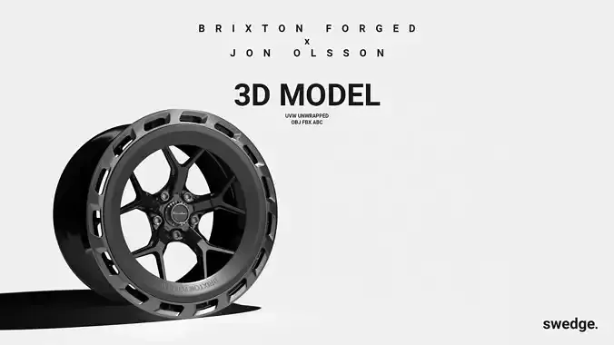 Brixton Forged x Jon Olsson Wheel Rim 3D Model 3D model