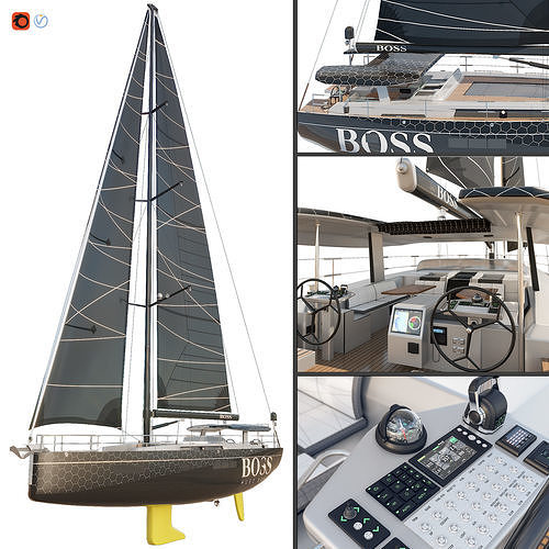 Hanse 675 yacht BOSS 3D model