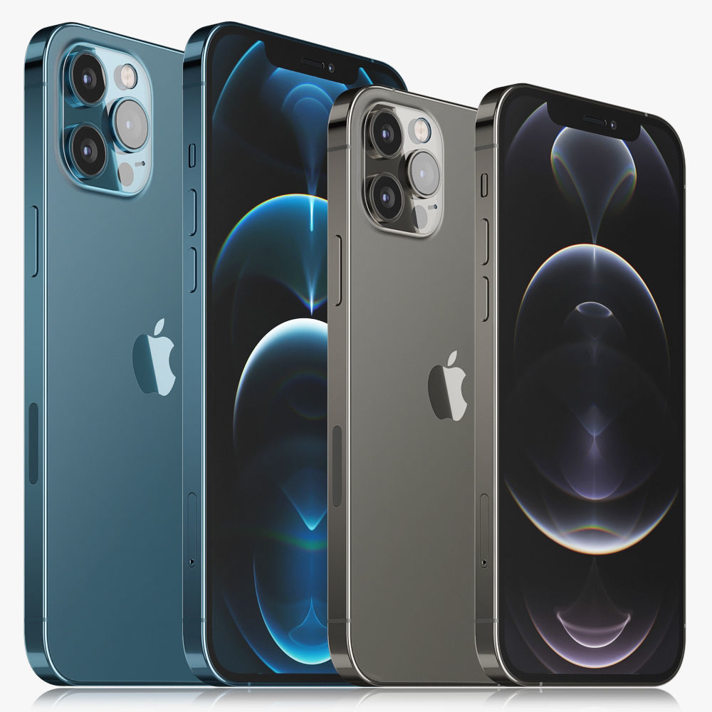 Apple iPhone 12 PRO and 12 pro MAX 3D model_1
