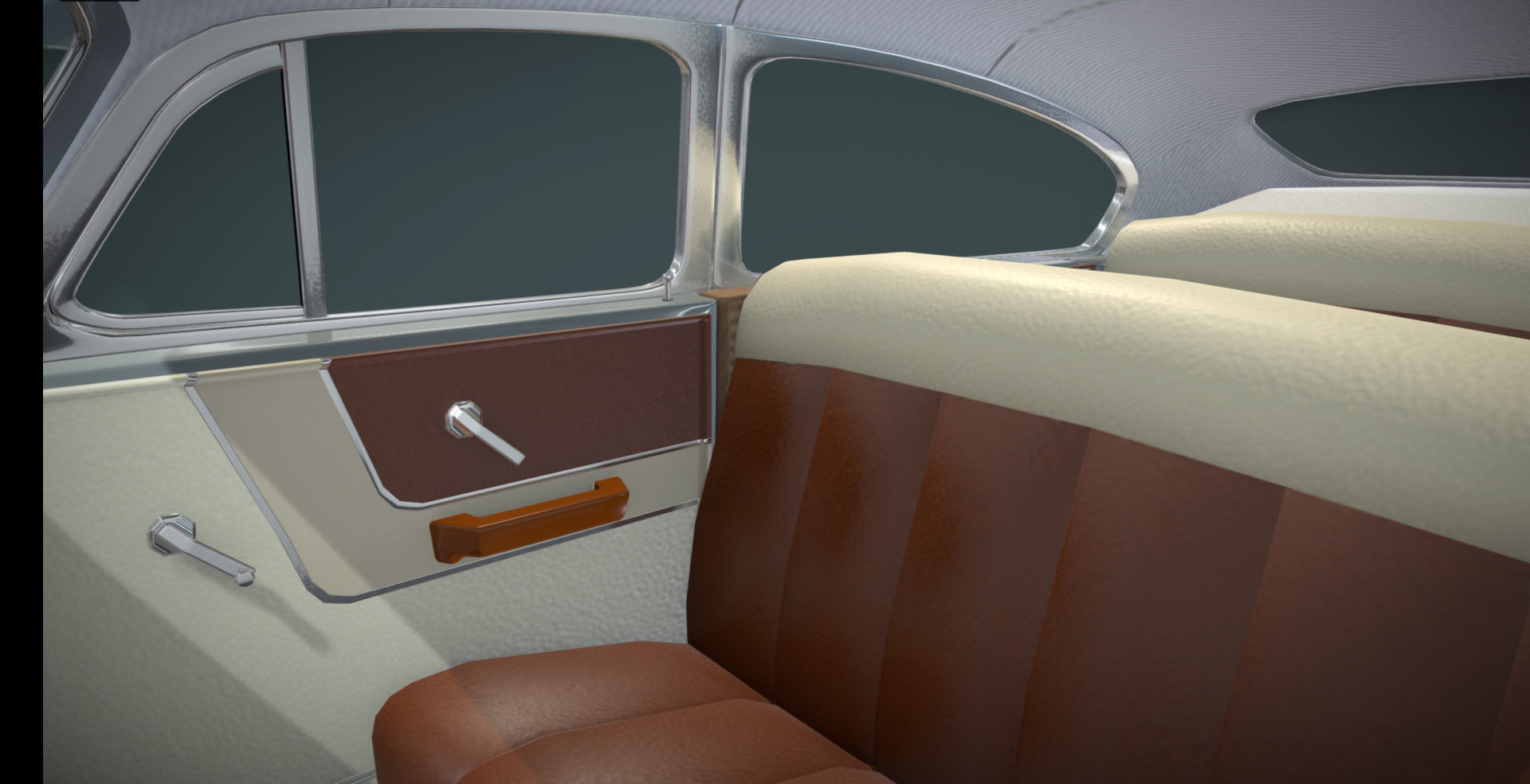 Chevy Fleetline Coupe 1949 Low-poly 3D model_21