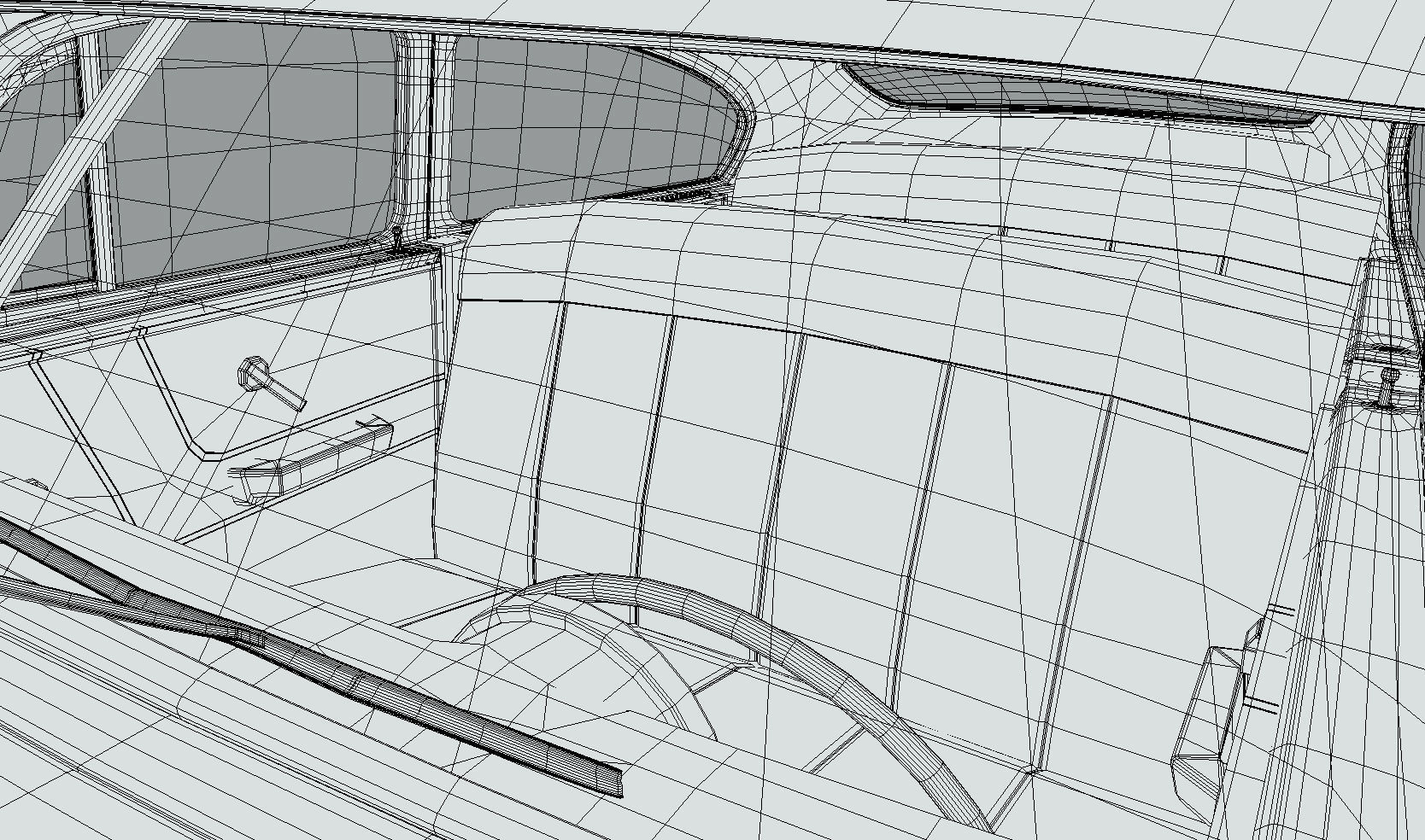 Chevy Fleetline Coupe 1949 Low-poly 3D model_26