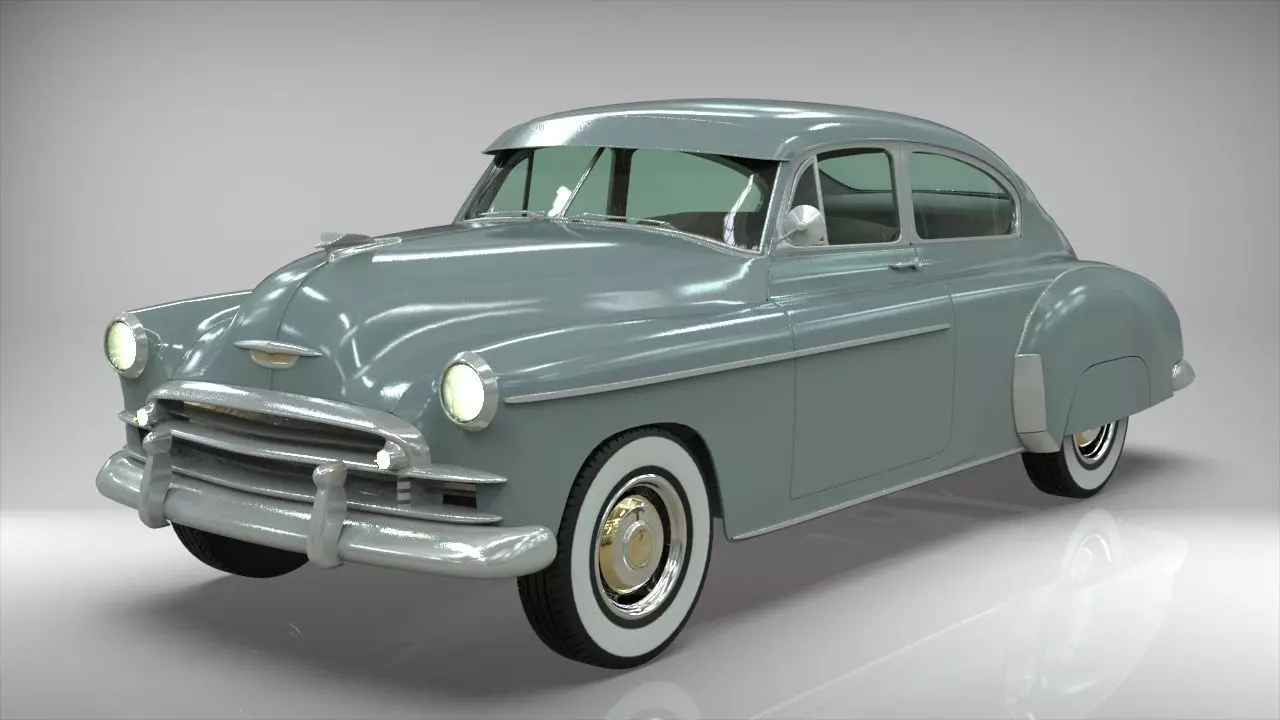 Chevy Fleetline Coupe 1949 Low-poly 3D model_0