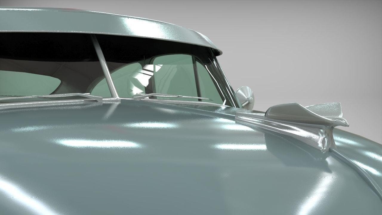 Chevy Fleetline Coupe 1949 Low-poly 3D model_6