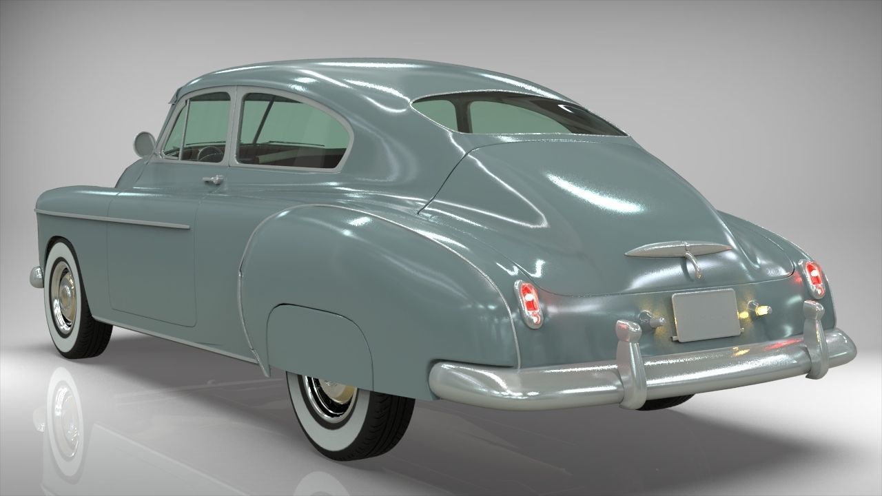 Chevy Fleetline Coupe 1949 Low-poly 3D model_3