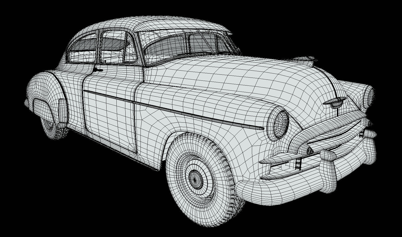 Chevy Fleetline Coupe 1949 Low-poly 3D model_27