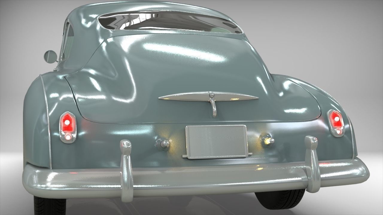 Chevy Fleetline Coupe 1949 Low-poly 3D model_4