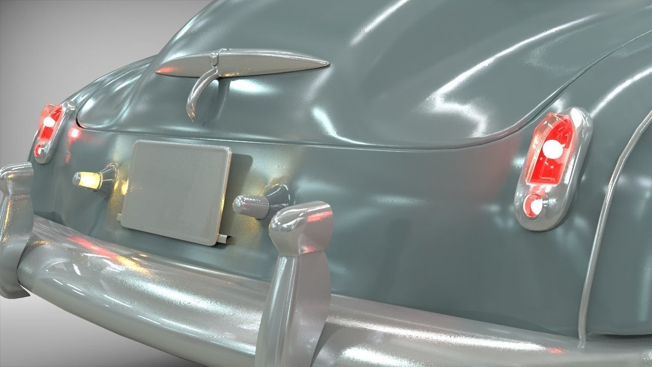 Chevy Fleetline Coupe 1949 Low-poly 3D model_5