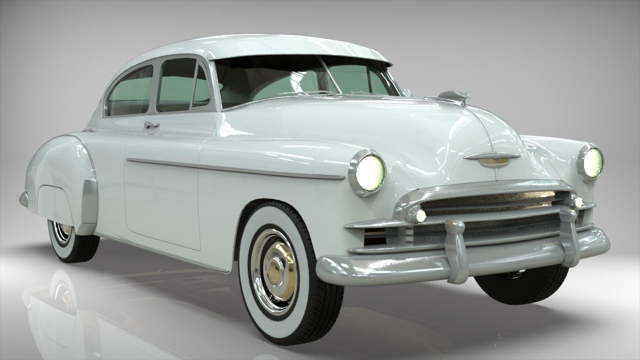 Chevy Fleetline Coupe 1949 Low-poly 3D model_12