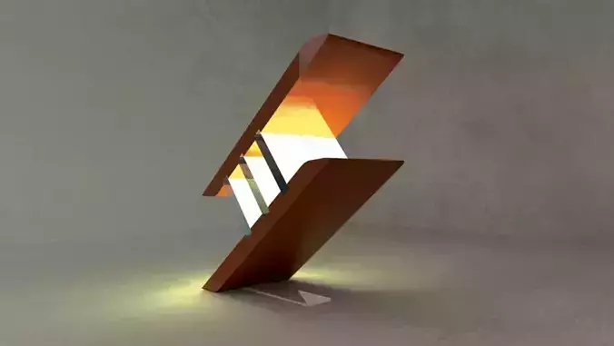 MODERN LAMP Low-poly 3D model