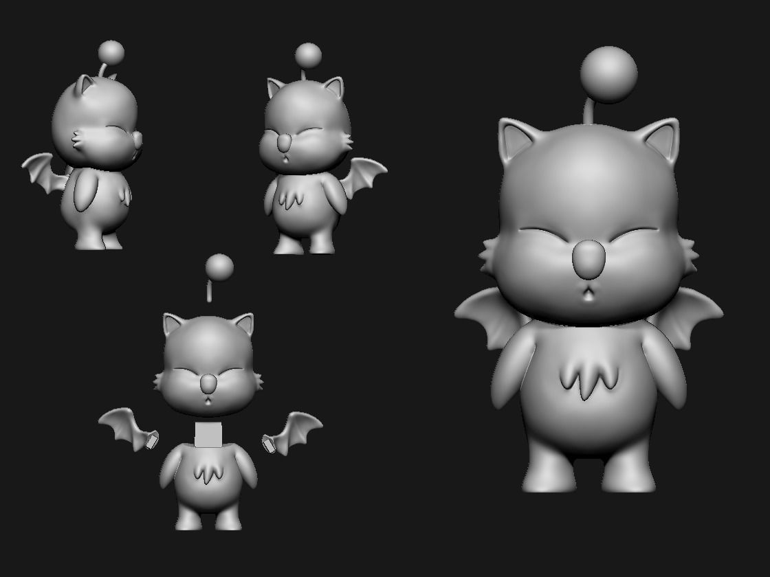Cute Mogu STL 3D print model_3