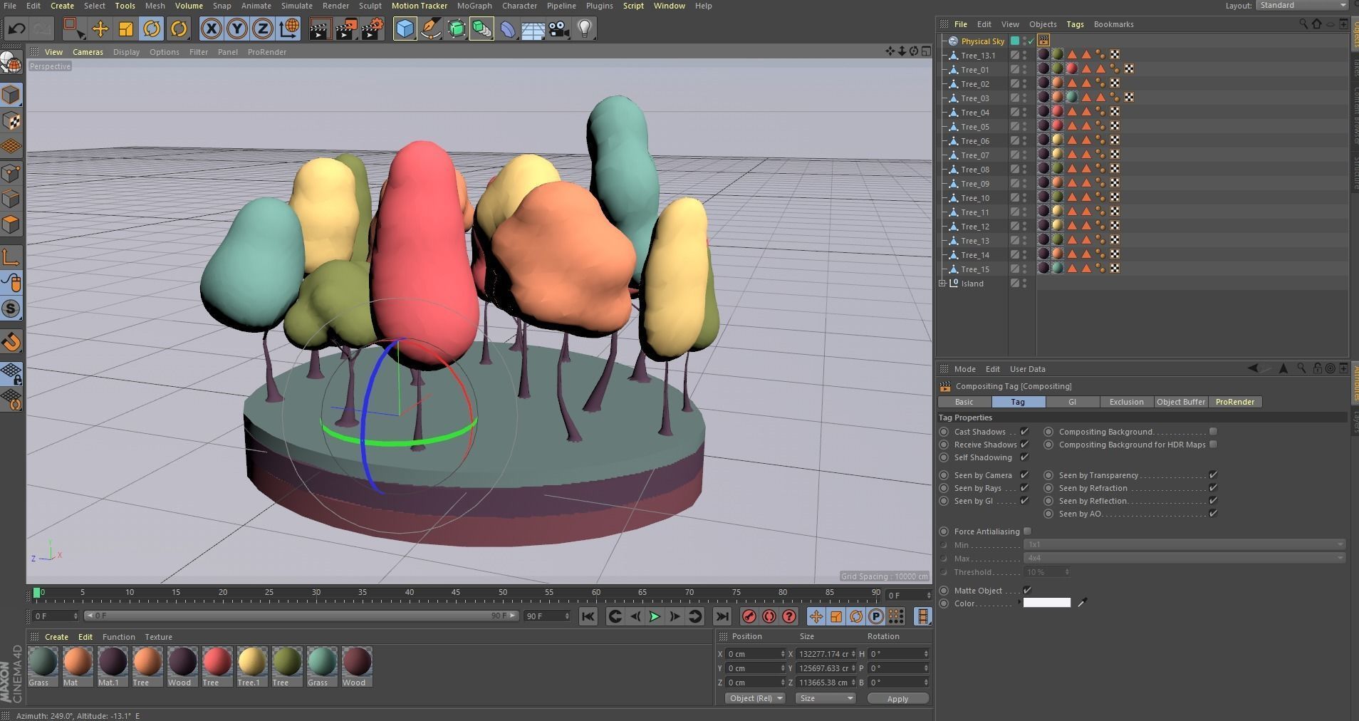 Cartoon Low Poly Bubble Trees Pack Low-poly 3D model_7