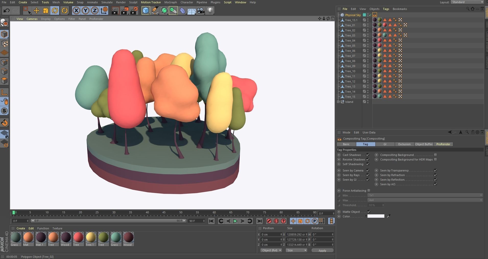 Cartoon Low Poly Bubble Trees Pack Low-poly 3D model_6