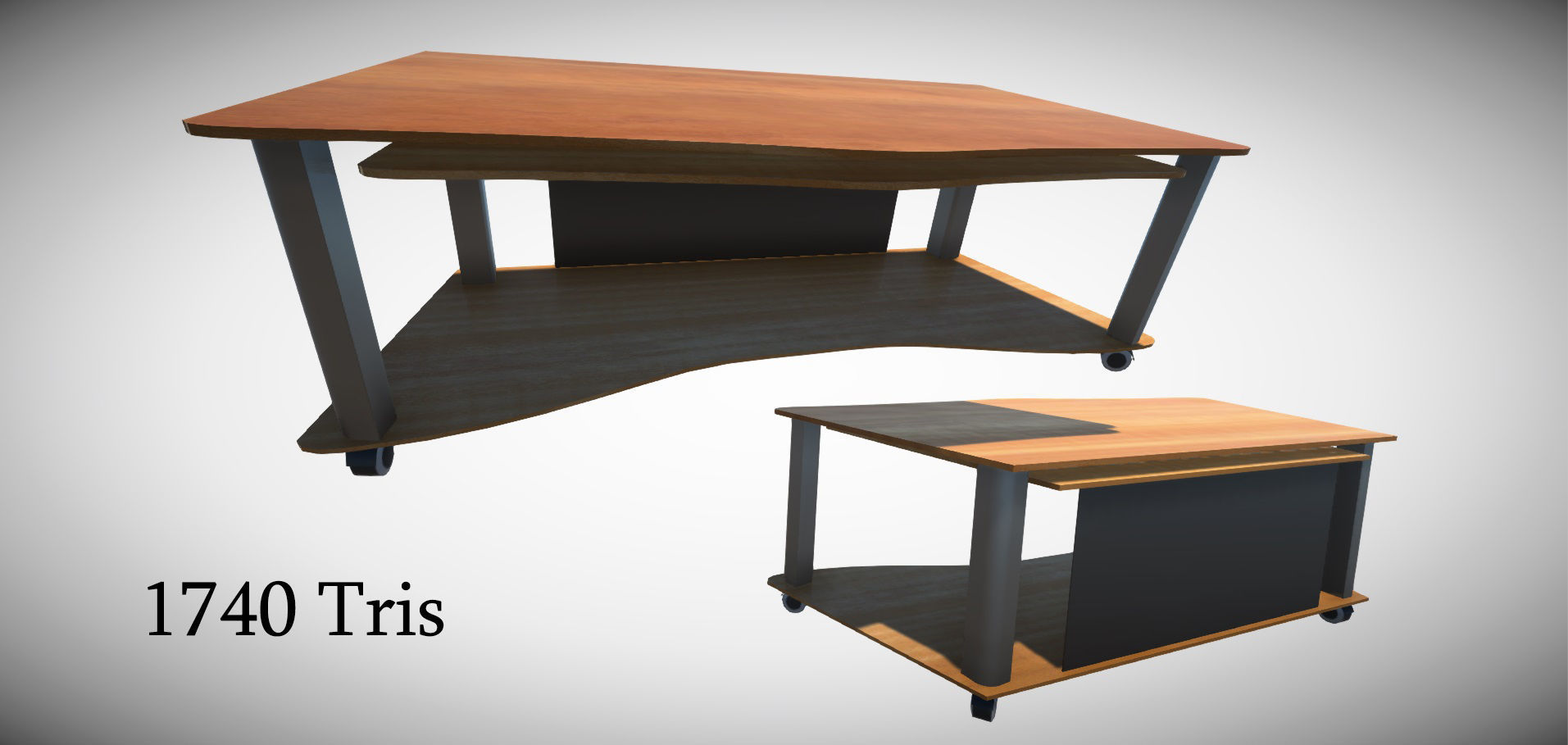 Realistic PC Setup Low-poly 3D model_5