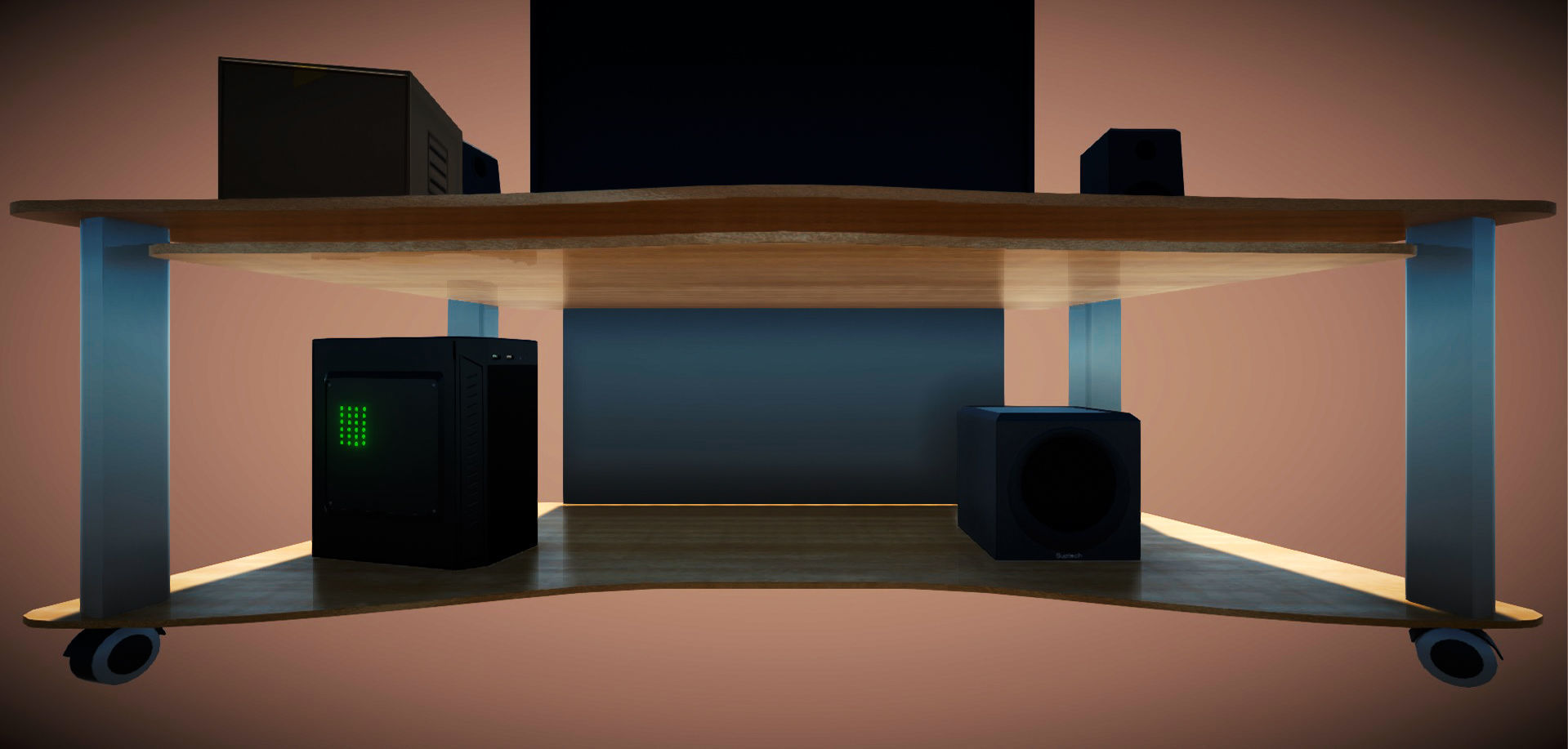 Realistic PC Setup Low-poly 3D model_8