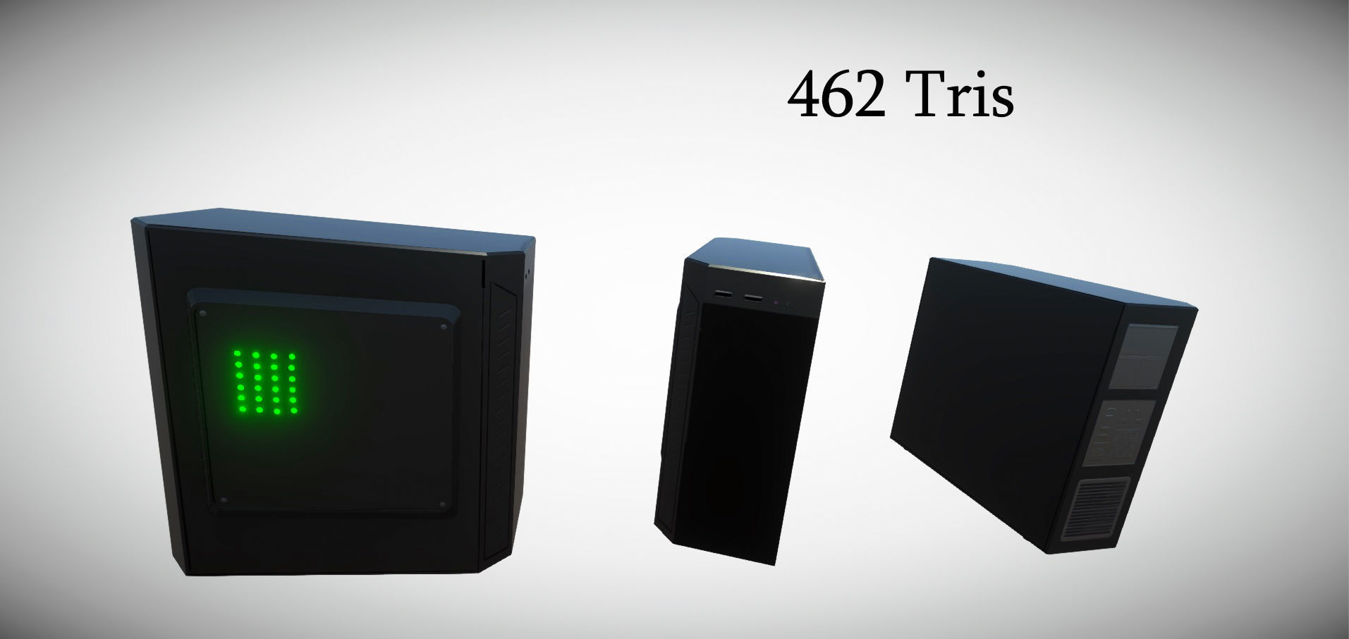 Realistic PC Setup Low-poly 3D model_6