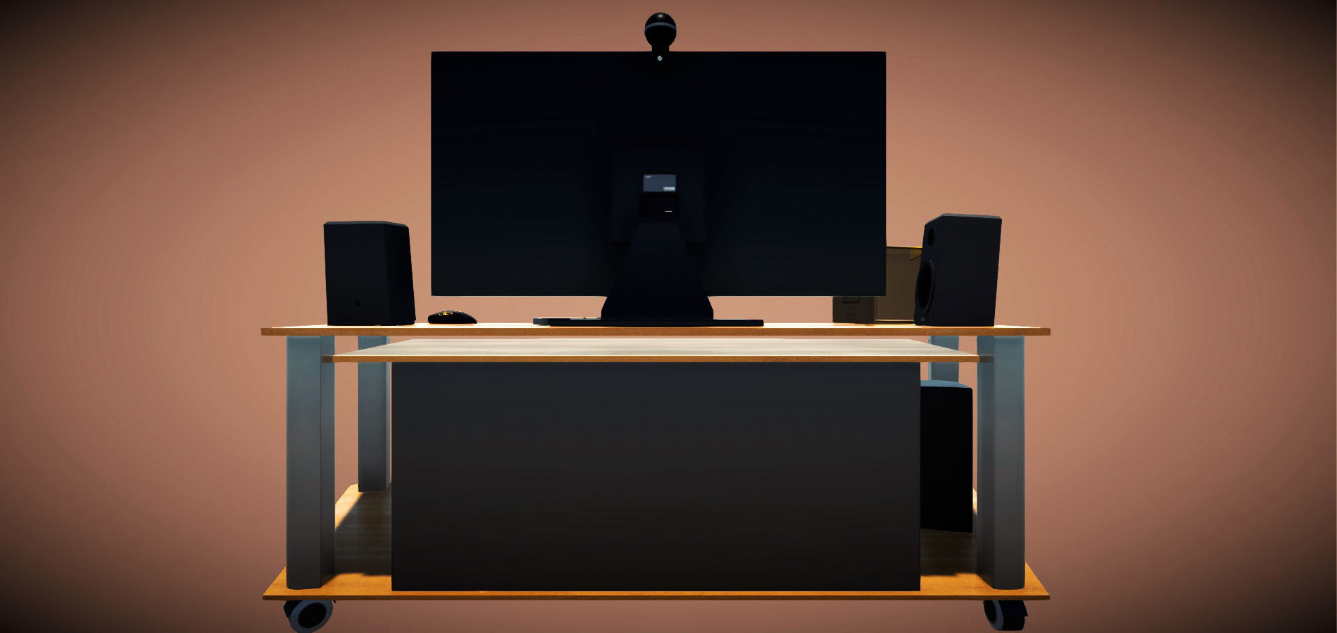 Realistic PC Setup Low-poly 3D model_9