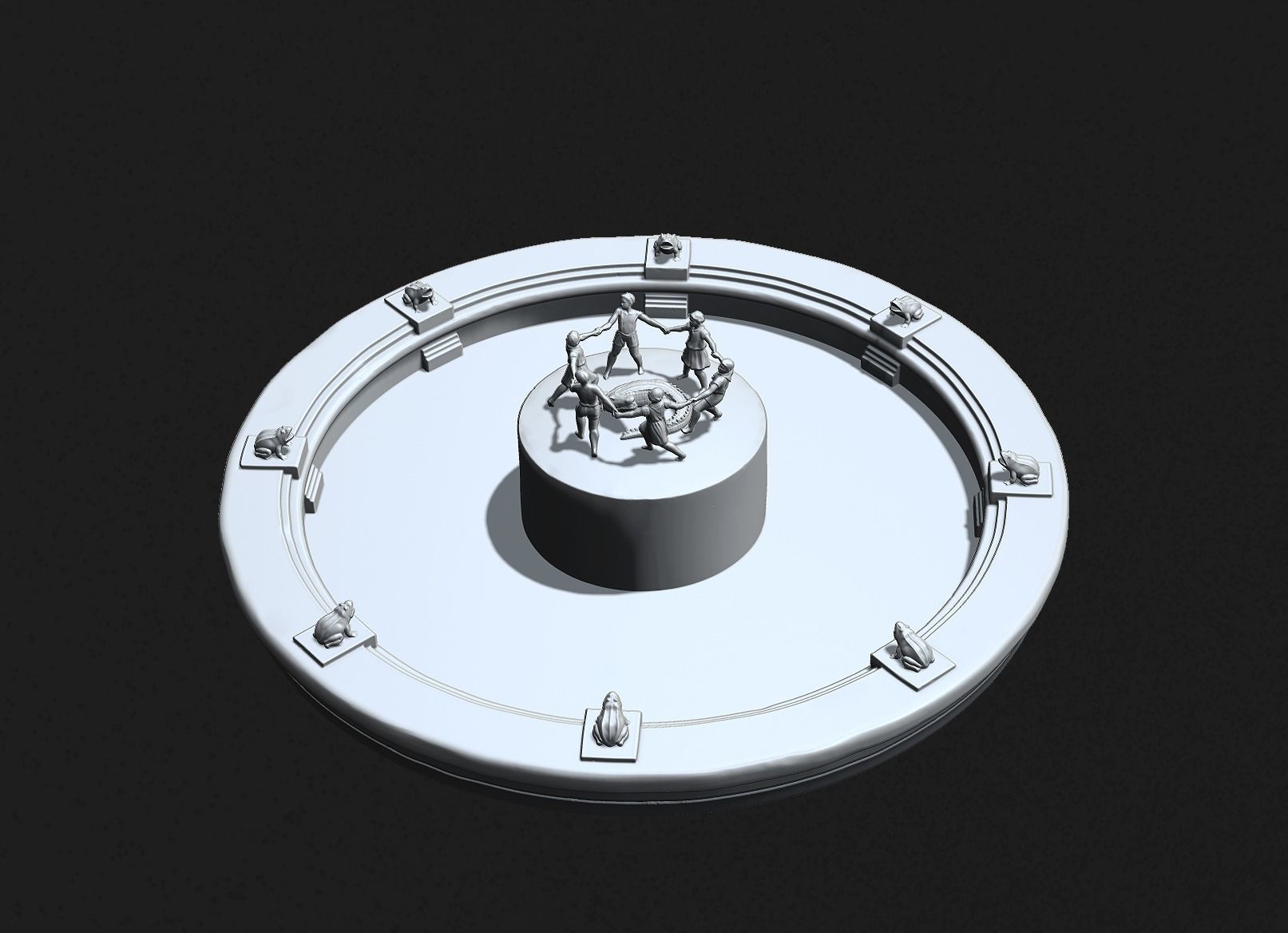 Stalingrad Fountain  - Children s round dance -  3D print model_12