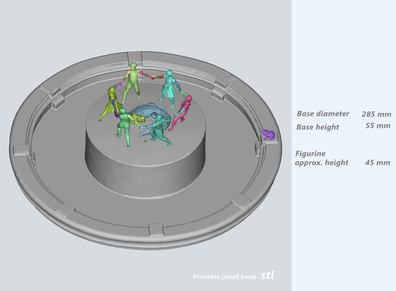 Stalingrad Fountain  - Children s round dance -  3D print model_25