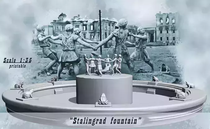 Stalingrad Fountain  - Children s round dance -  3D print model