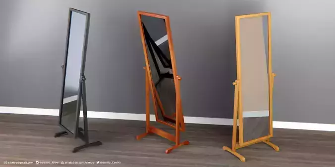 Rotating Mirror - 4k Textures - 3 different materials