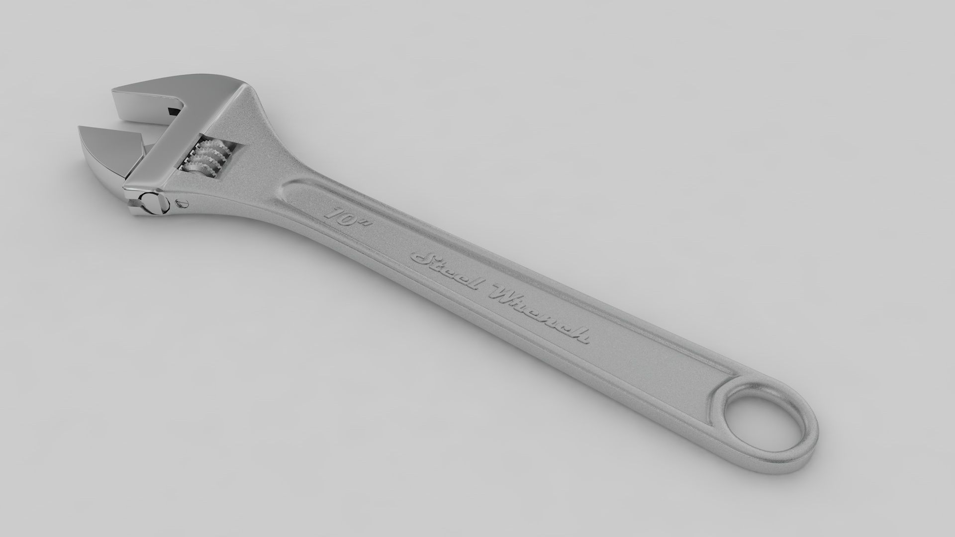 Rigged Pipe Wrench 3D model_2