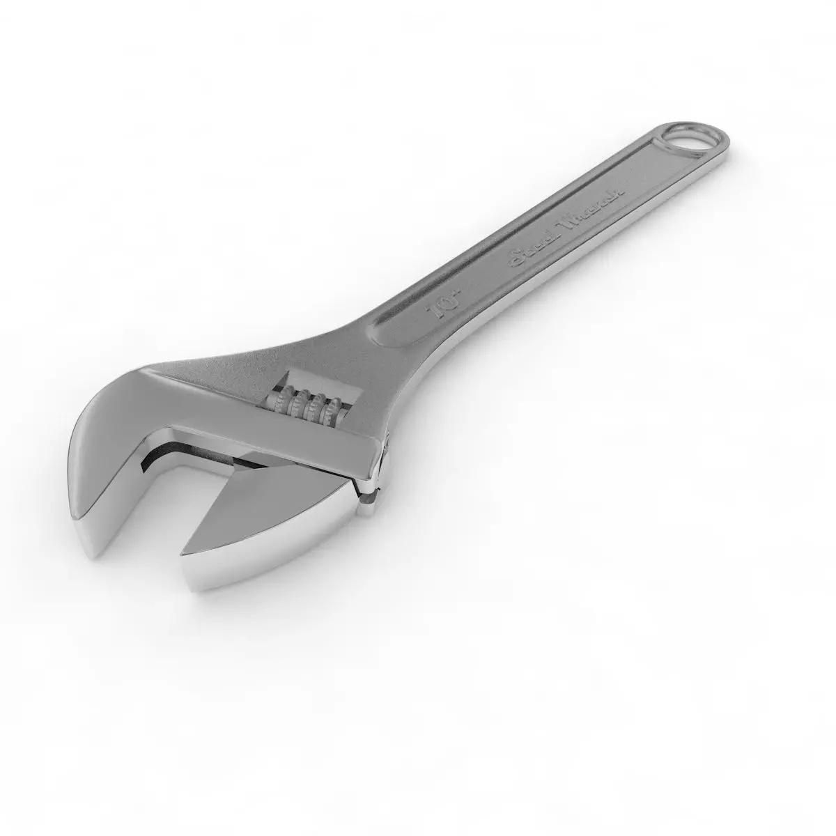 Rigged Pipe Wrench 3D model_0