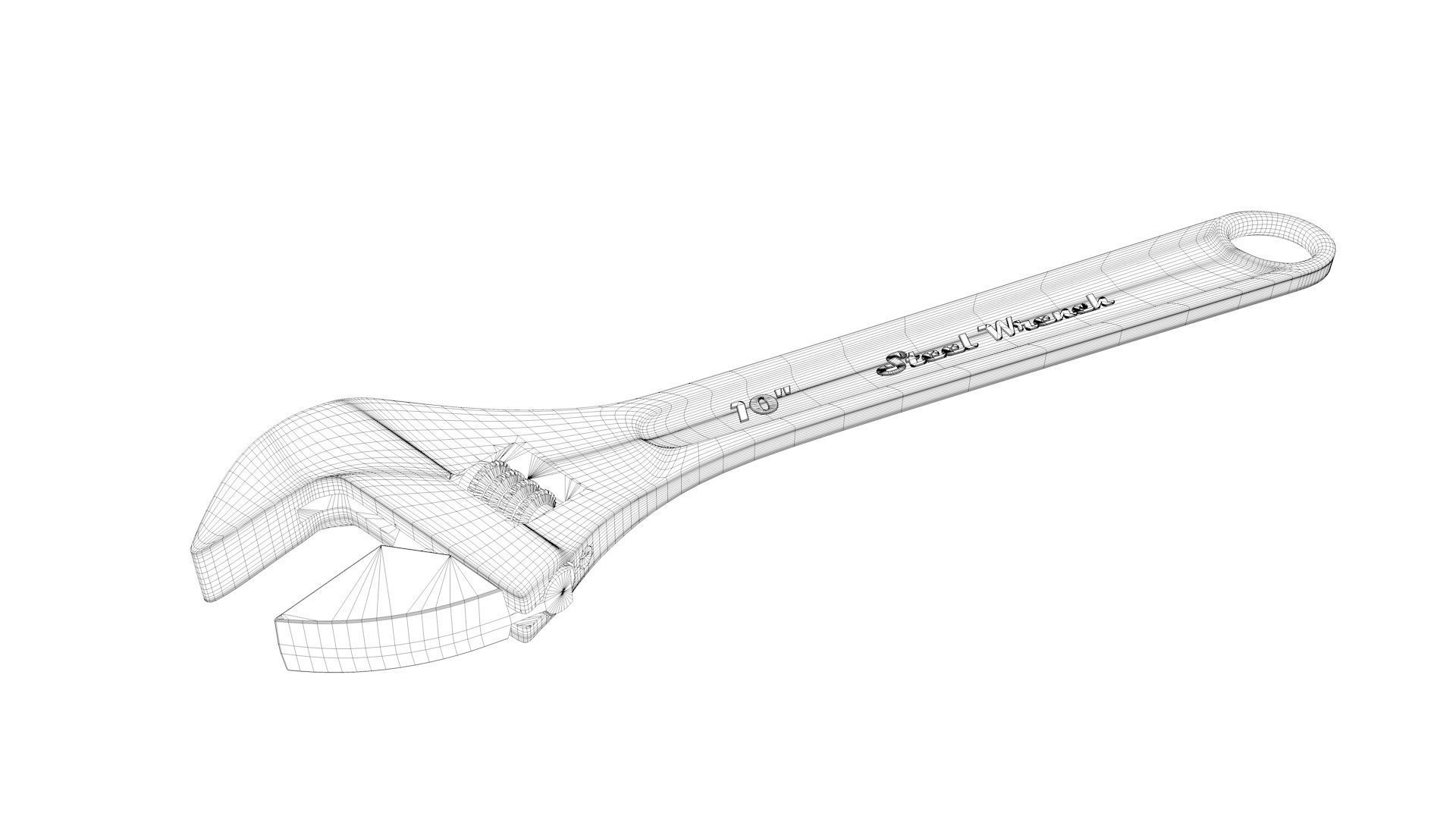 Rigged Pipe Wrench 3D model_13