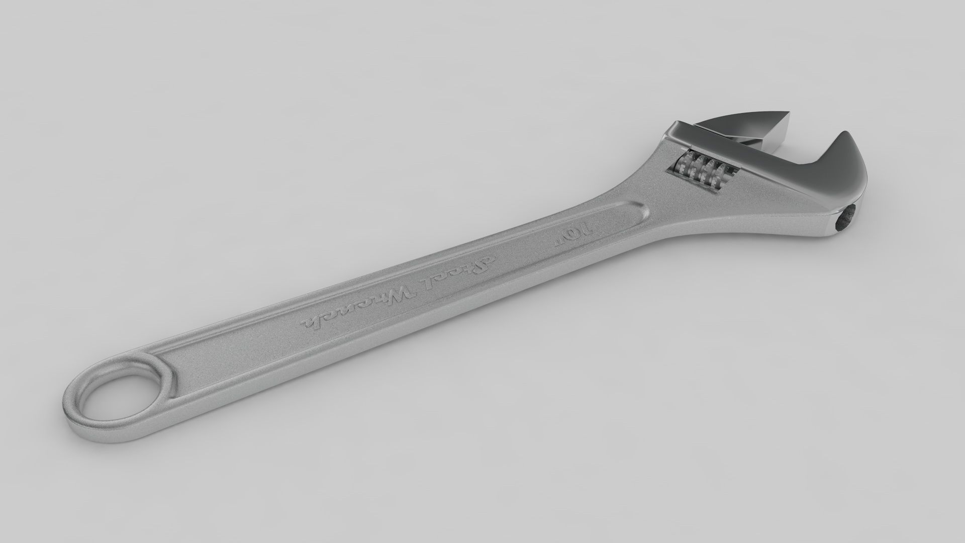 Rigged Pipe Wrench 3D model_3