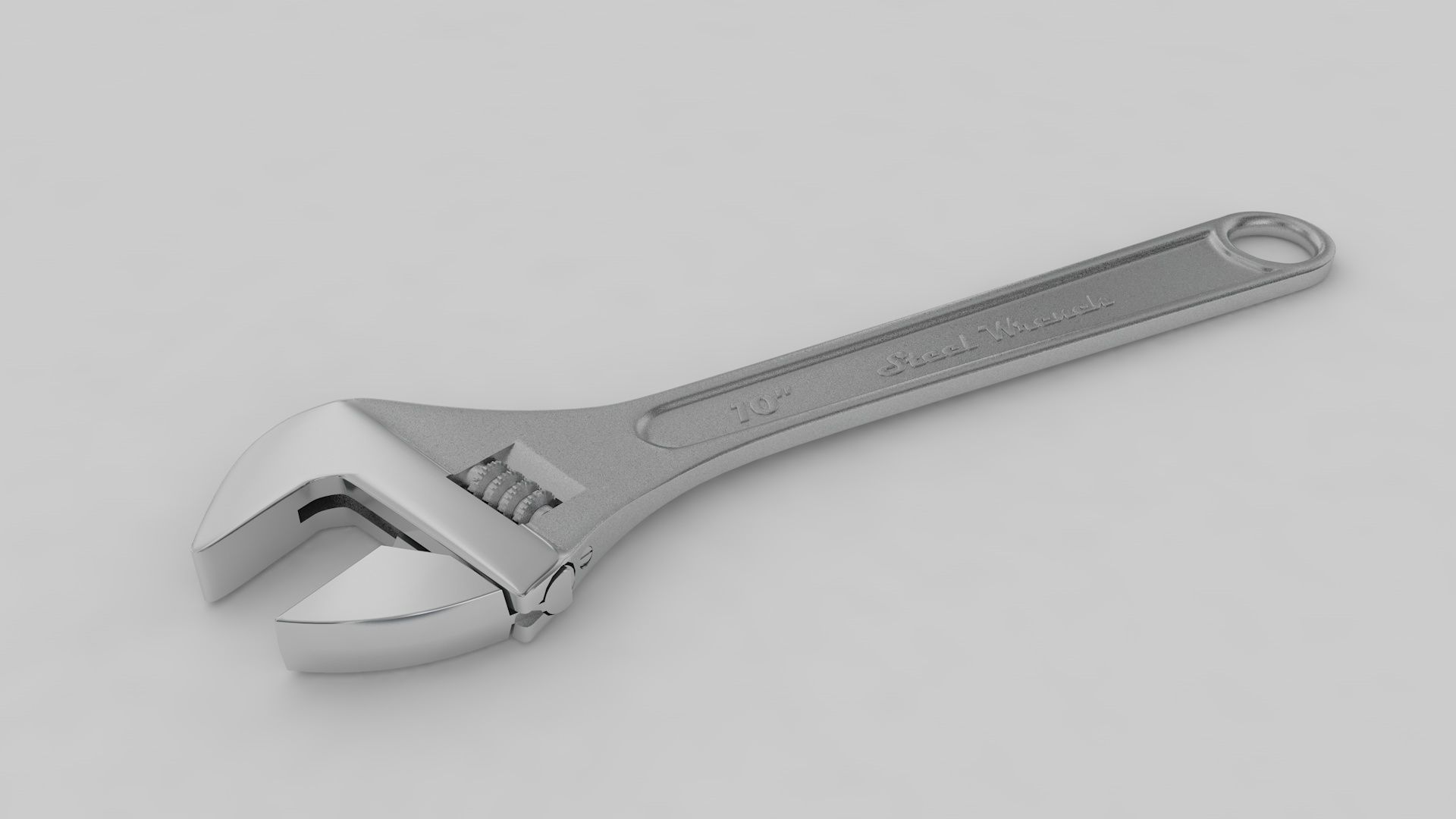 Rigged Pipe Wrench 3D model_1