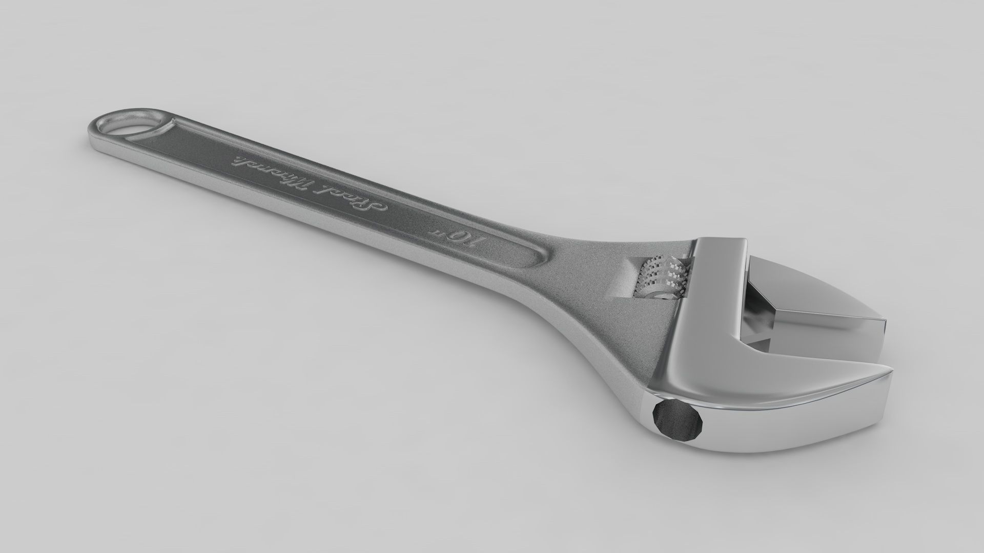 Rigged Pipe Wrench 3D model_4