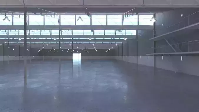 Warehouse building Free 3D model